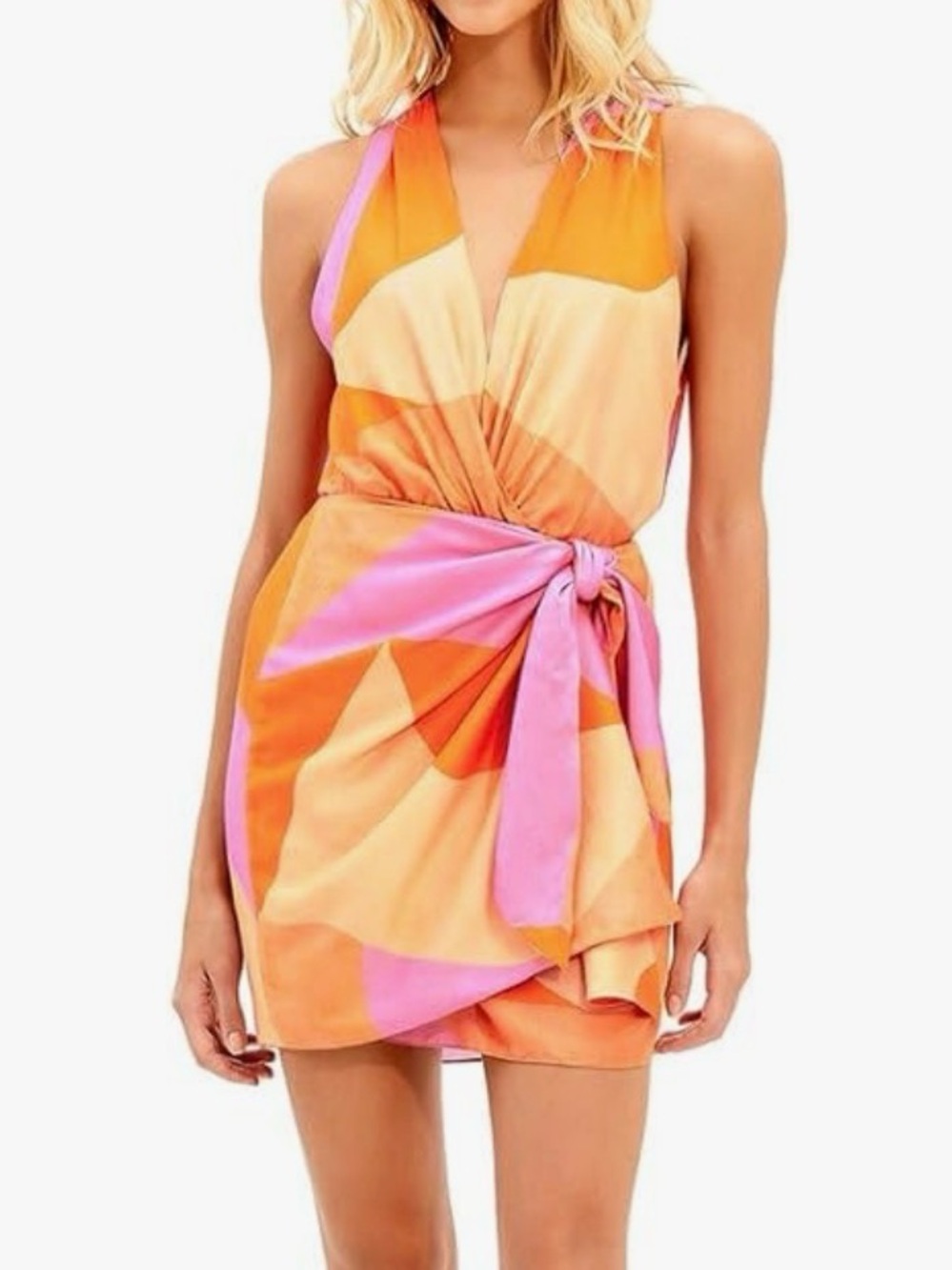 New VIX Denise Silk-Blend Mini Dress